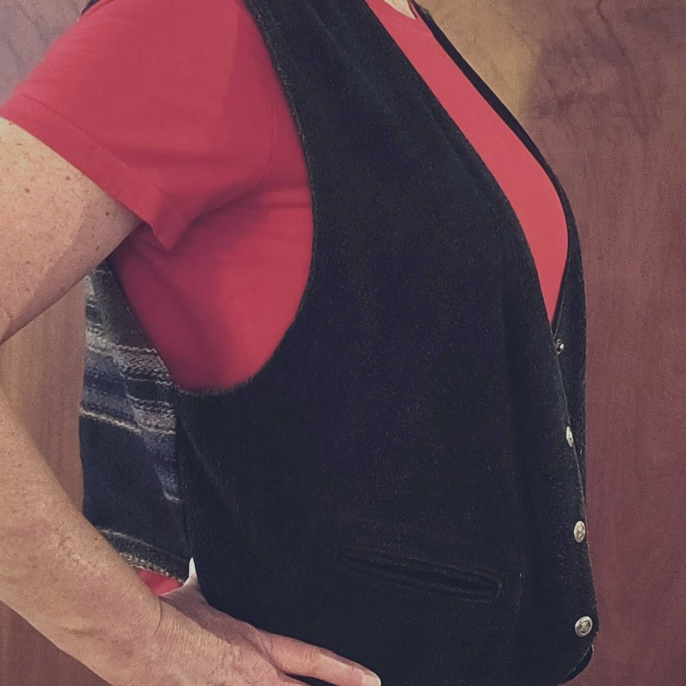 Suede and Wool Vest